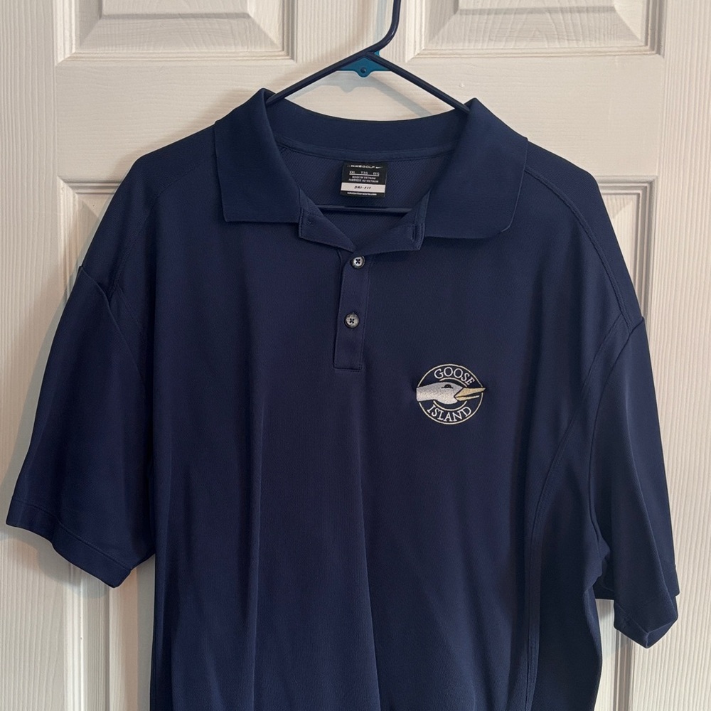 Nike Golf Dark Blue Polo Shirt Goose Island XXL